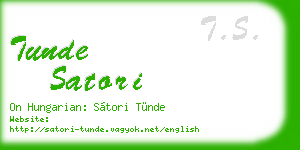tunde satori business card